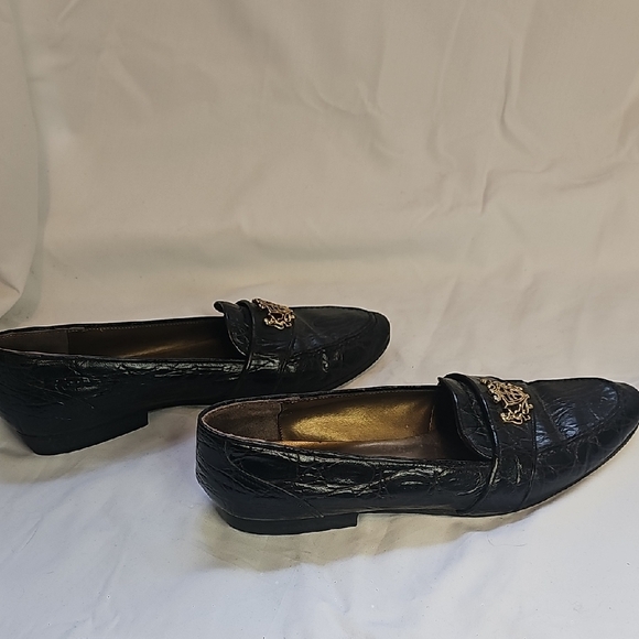 Talbots Black Loafers with Gold Accent - Picture 8 of 8